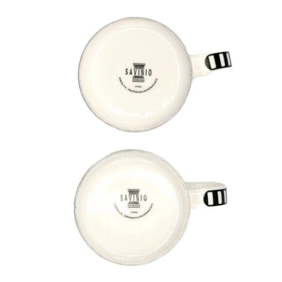 Savinio Designs Fifi Poodles Dogs 2 Mug Set 4" Live To Shop Shop To Live Purse - Picture 9 of 11